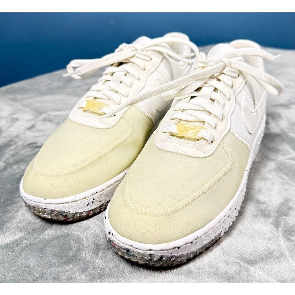 Nike Air Force 1 Crater Womens 8 White Sail Sustainable Sneakers CT1986100